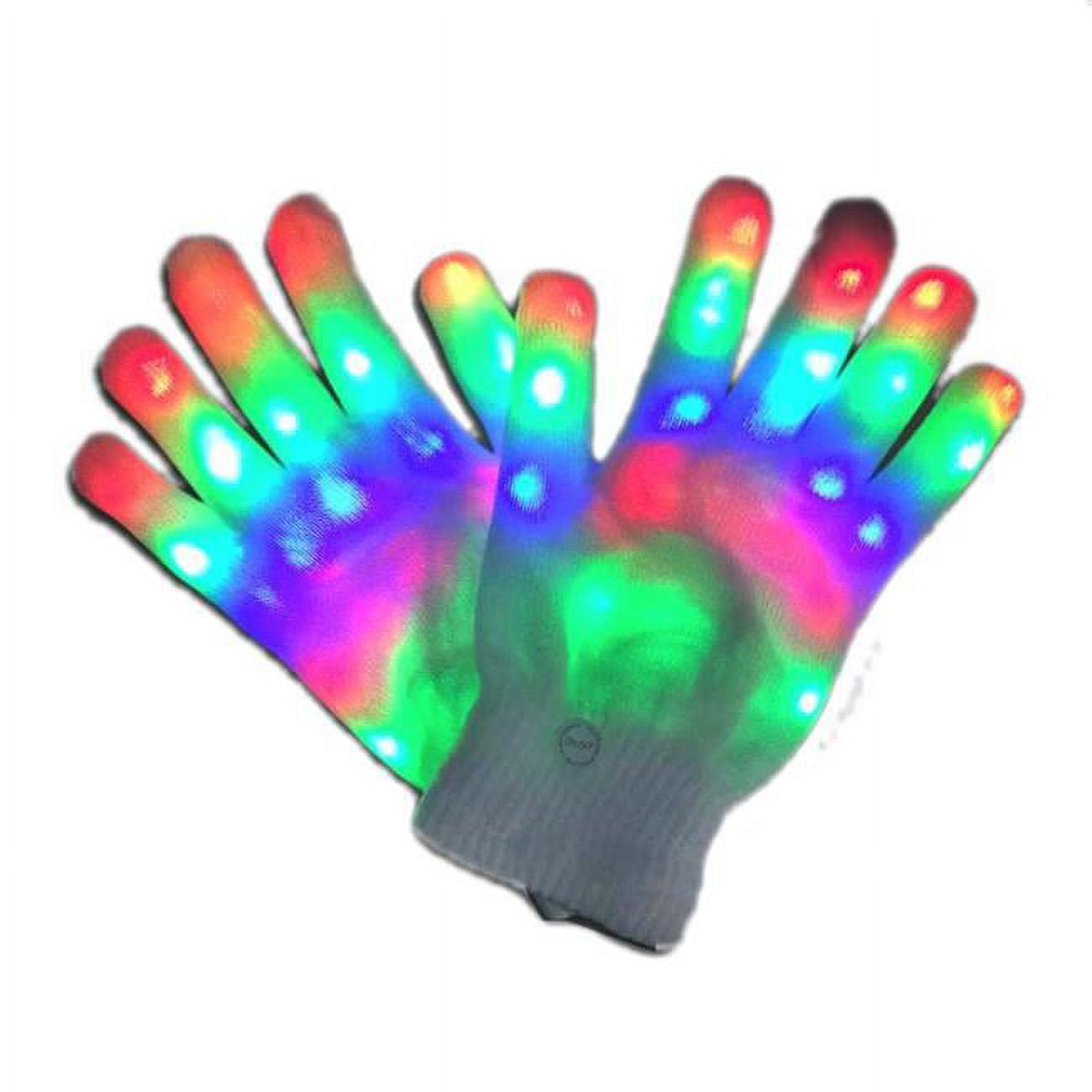 Picture of Blinkee QAZXW-MTLC Multi Color White Knit Sparkle Glove