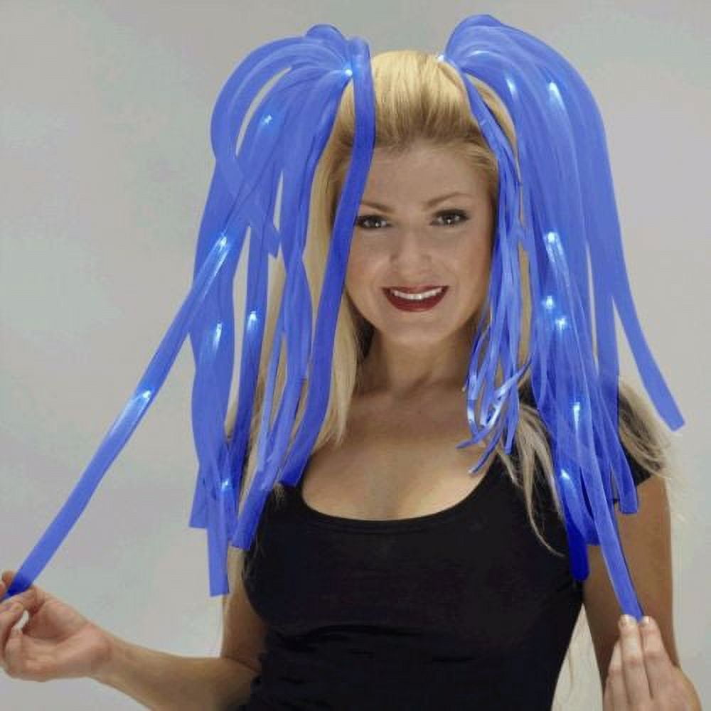 Blue LED Noodle Headband Flashing Dreads