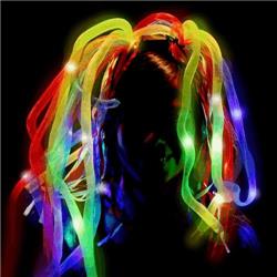 Multi Color LED Noodle Headband Flashing Dreads