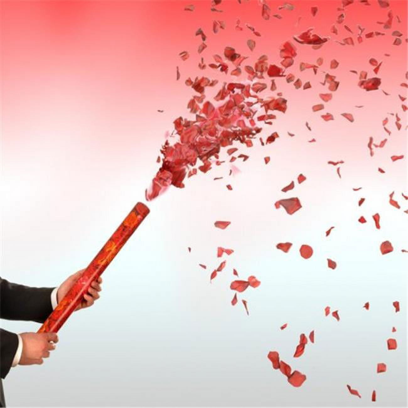 Picture of Blinkee 5085000 Red Rose Petals Confetti Cannon - 24 in.