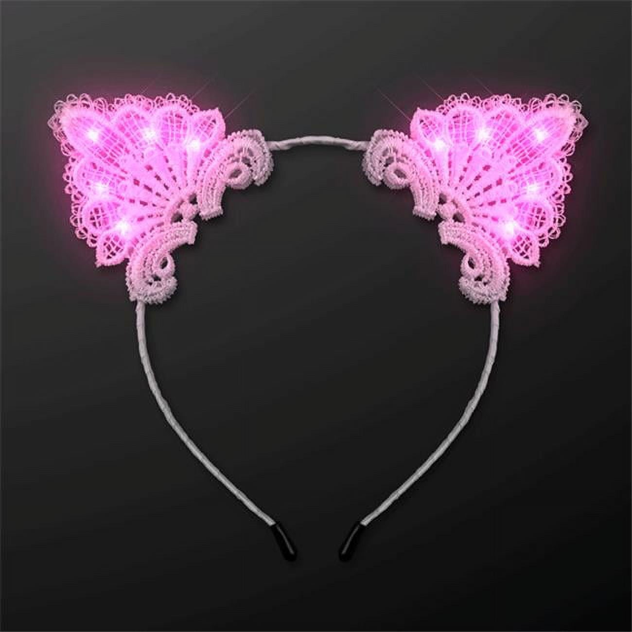blinkee Pink LED Lace Cat Animal Ears Headband