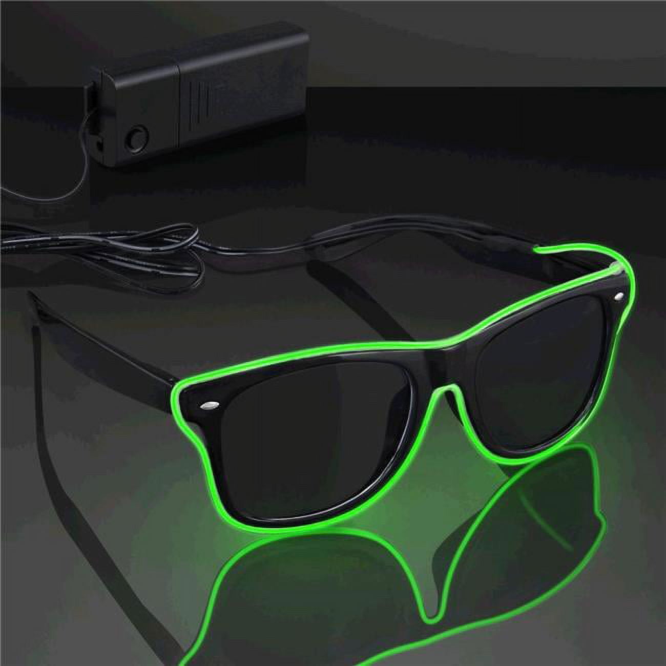 Electro Luminescent Banray Sunglasses, Green