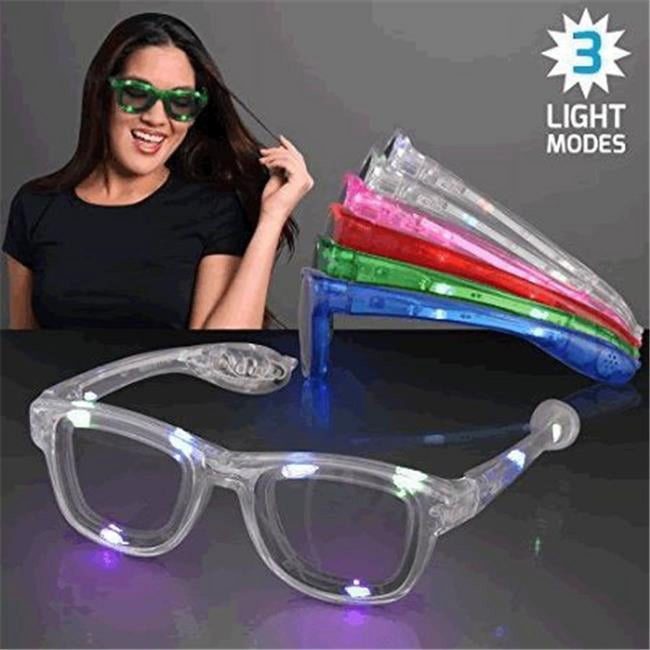 Picture of Blinkee 85075 White LED Nerd Glasses