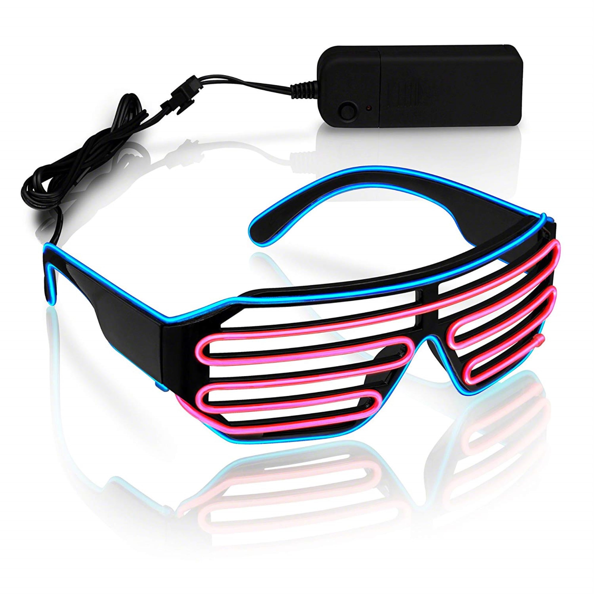 Ultra Electro Luminescent Sunglasses, Blue & Pink