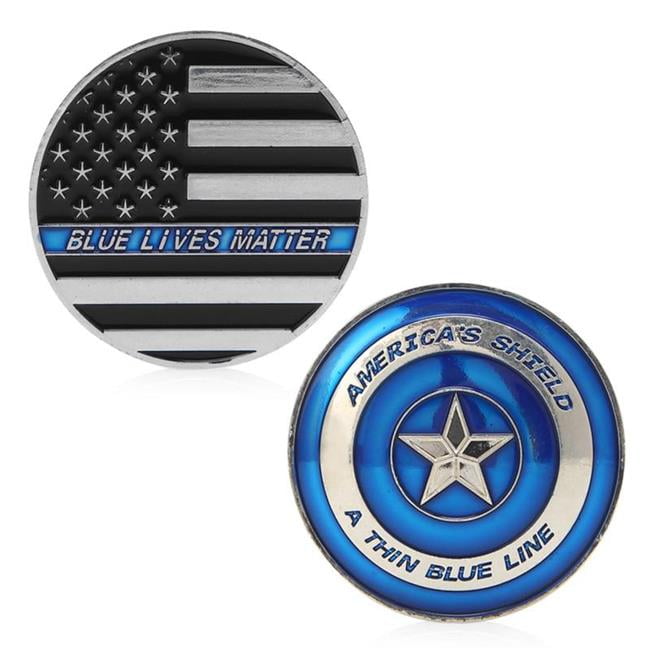 Picture of Blinkee ASTBLCCC Americas Shield Thin Line Commemorative Blue Coin