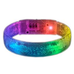 LUTBBAFFB Light Up Acrylic Bubble Bangle Flashing Bracelet, Multi Color