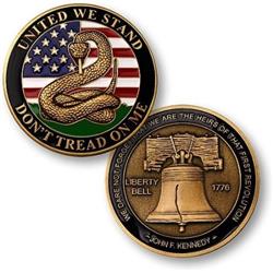 Picture of Blinkee DTMLCCNH Dont Tread Me Liberty Challenge Gold Coin