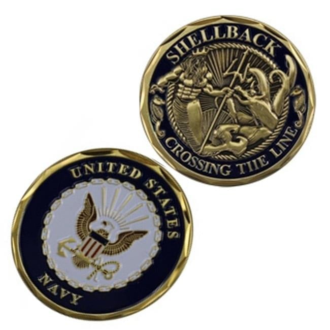 Picture of Blinkee USNCTLSBCC US Navy Crossing The Line Shellback Bronze Challenge Coin