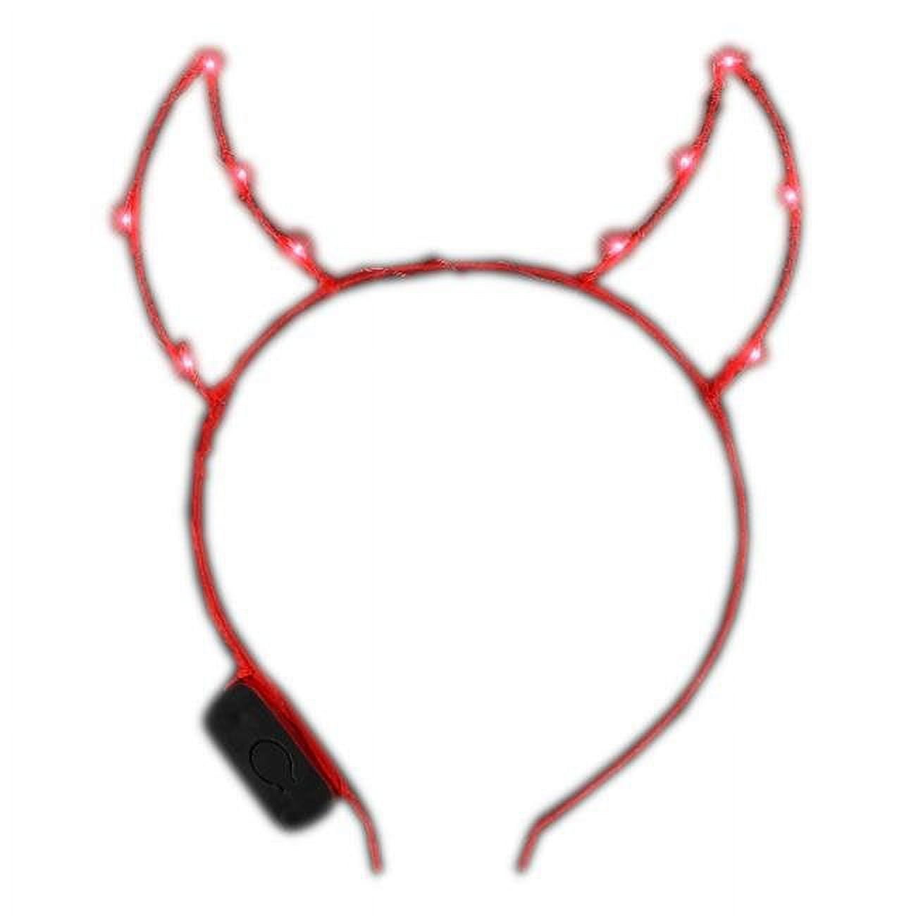 LUDHSHRD Light Up Devil Horn Starlight Headband for Halloween, Red -  Blinkee