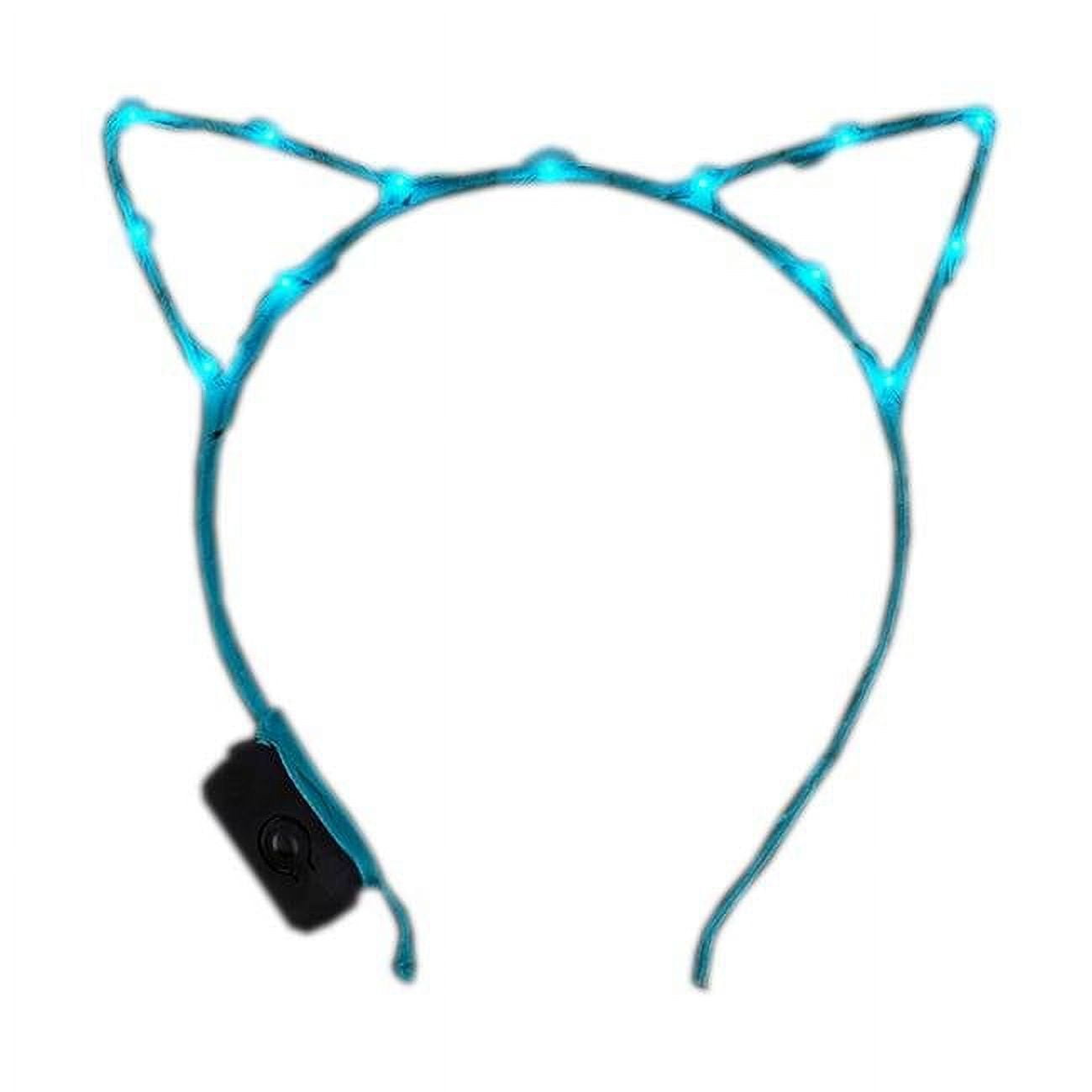 LED Kitty Cat Ear Headband, Aqua