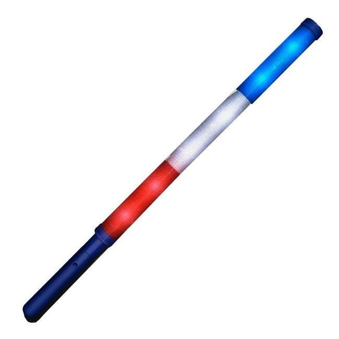 RWBSB-USA 4th of July USA Independence Day Flashing Stick Baton - Red, White & Blue