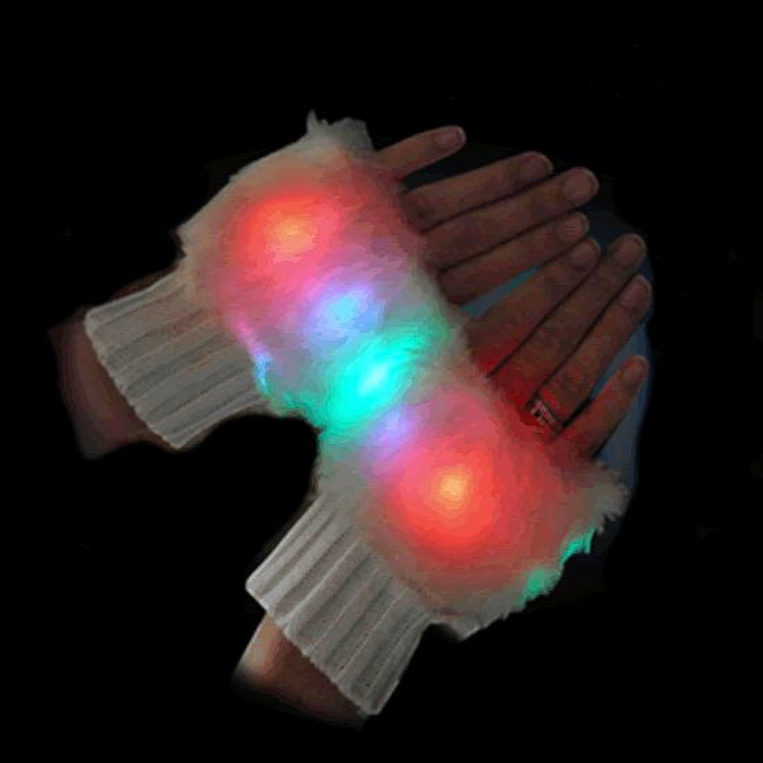 Picture of Blinkee 25000 Faux Fur LED Fingerless Gloves