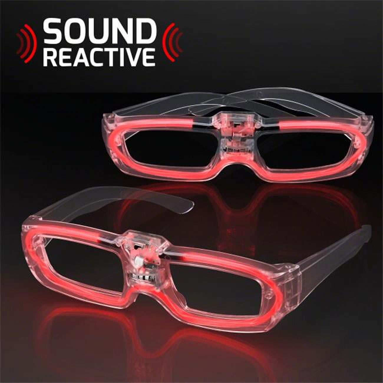 Sound Activated Glasses, Red