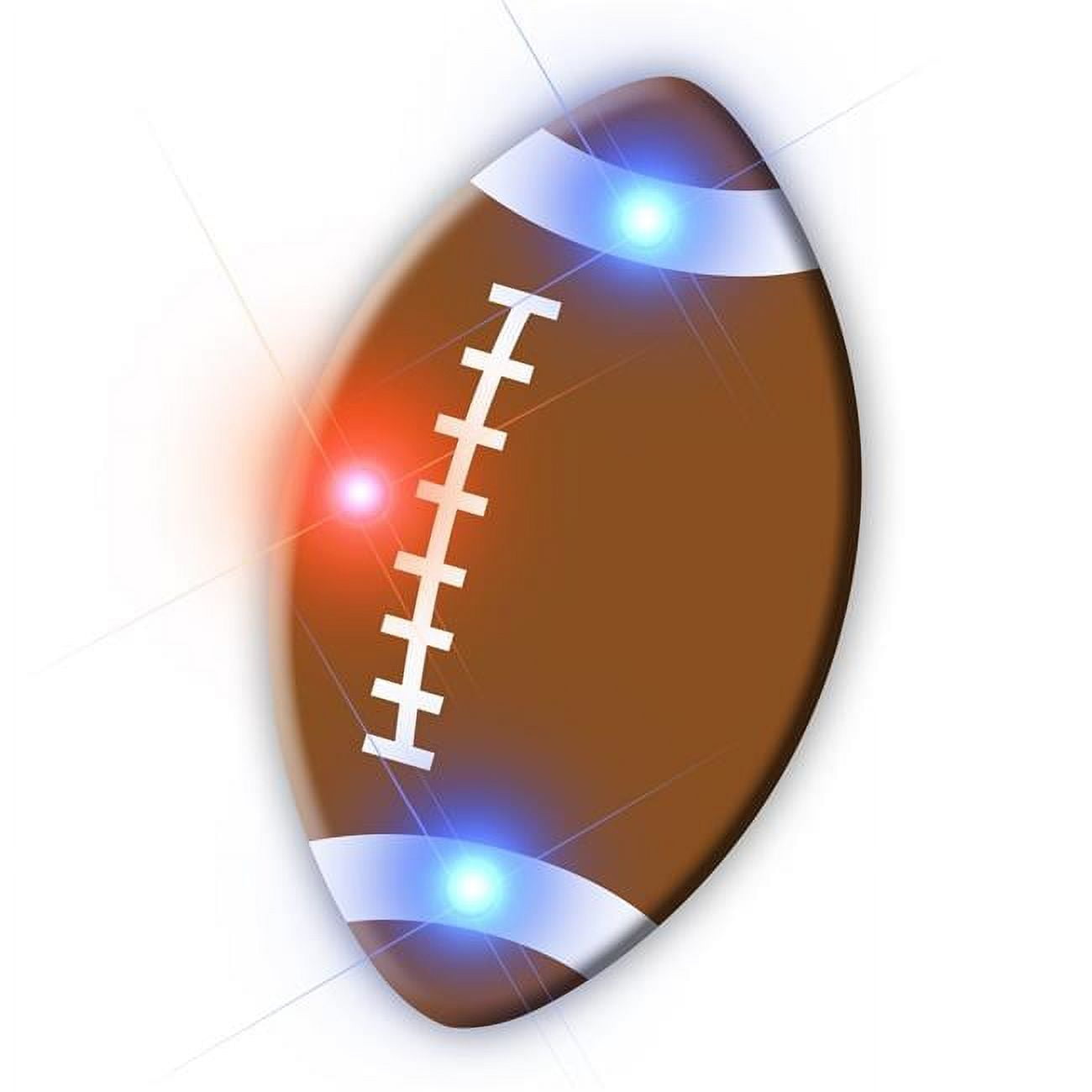 Football Flashing Body Light Lapel Pins - 2 Blue & 3 Red