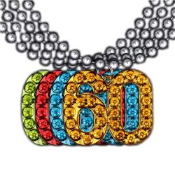 Picture of Blinkee CBHBDBNAP-60 60 Charm on Beads Happy Birthday Bead Necklace&#44; Assorted Color - Pack of 12