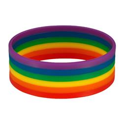 Picture of Blinkee UNLURSRBB Non Light Up Rainbow Silicon Rubber Bracelet