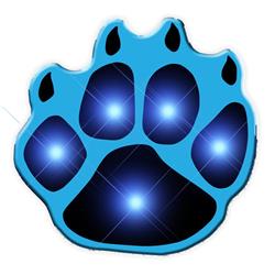 Picture of Blinkee 3475000 Pawprint Flashing Body Light Lapel Pins