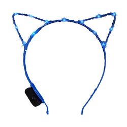 LKCEH-BL LED Kitty Cat Ear Headband, Blue