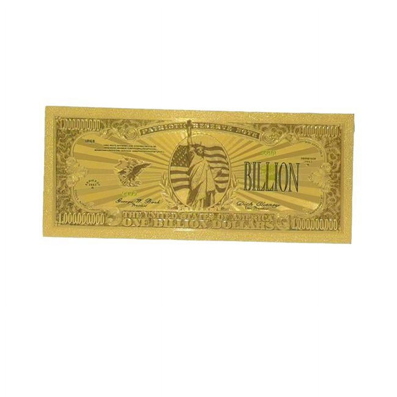 Picture of Blinkee 24KGPUCF-1B One Billion US Dollars 24K Gold Plated Collectible Fake Banknotes for Decoration