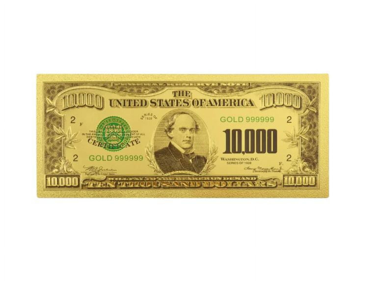 Picture of Blinkee 10TKUDWWO Ten Thousand US Dollars 24K Gold Plated Collectible Fake Banknotes for Decoration