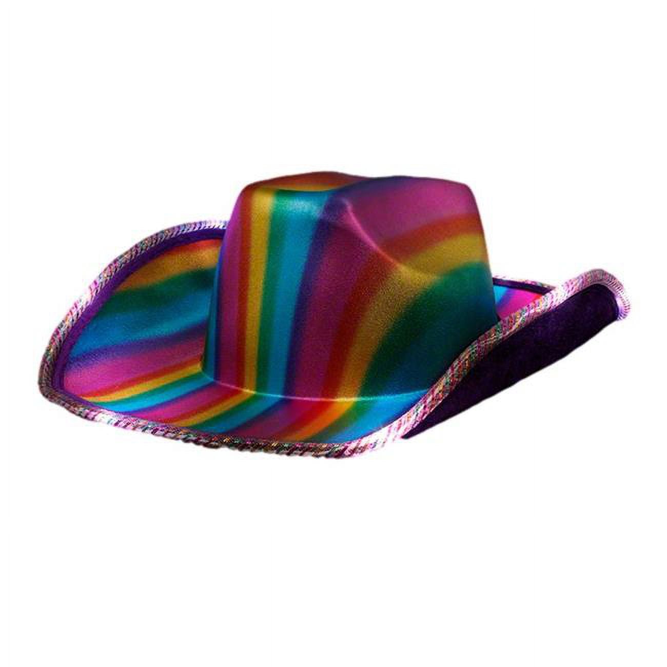 Picture of Blinkee MSRSP-RNBW Multicolor Lights Metallic Shine Rainbow Cowboy Hat