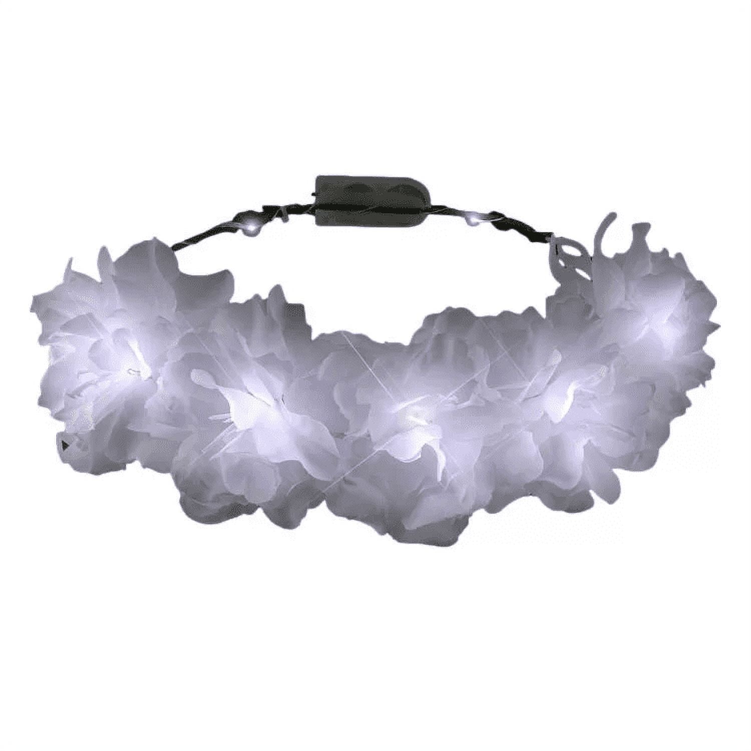 Light Up Floral Princess Fairy Halo Crown, Cool White
