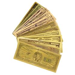 S14-CMBGPUB Commemorative Mega Billion 24K Gold Plated US Dollar Fake Banknotes Timeless Collection Protector - Set of 14 -  Blinkee