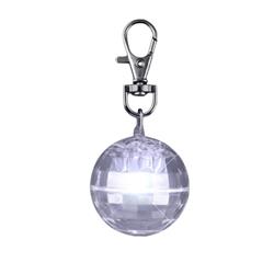 LUPDBBPCK-WT Light Up Projecting Disco Ball Backpack Pet Car Keychain, White
