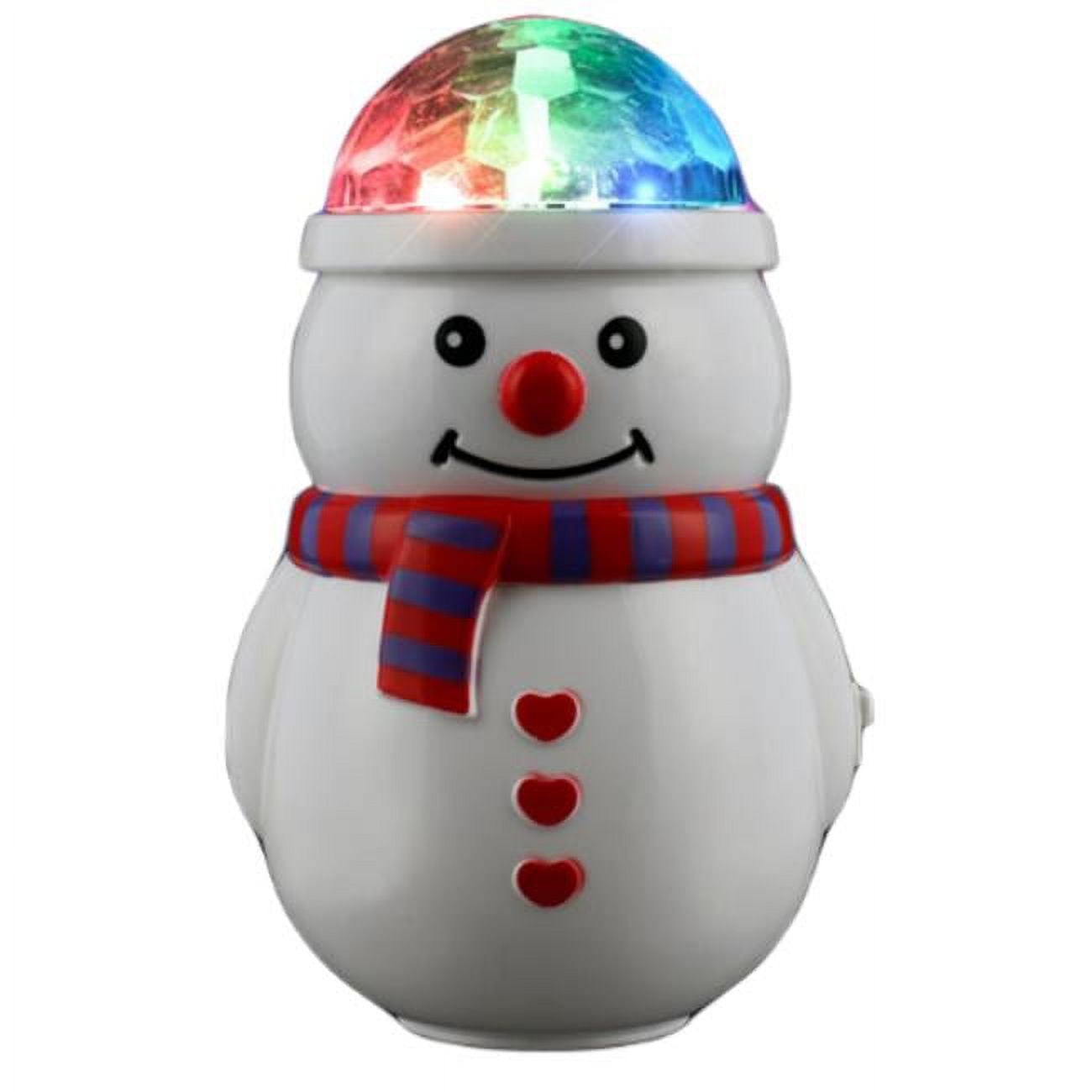 LUSPPD-MLT Light Up Christmas Snowman Glowing Prism Projector Home Decoration Centerpiece
