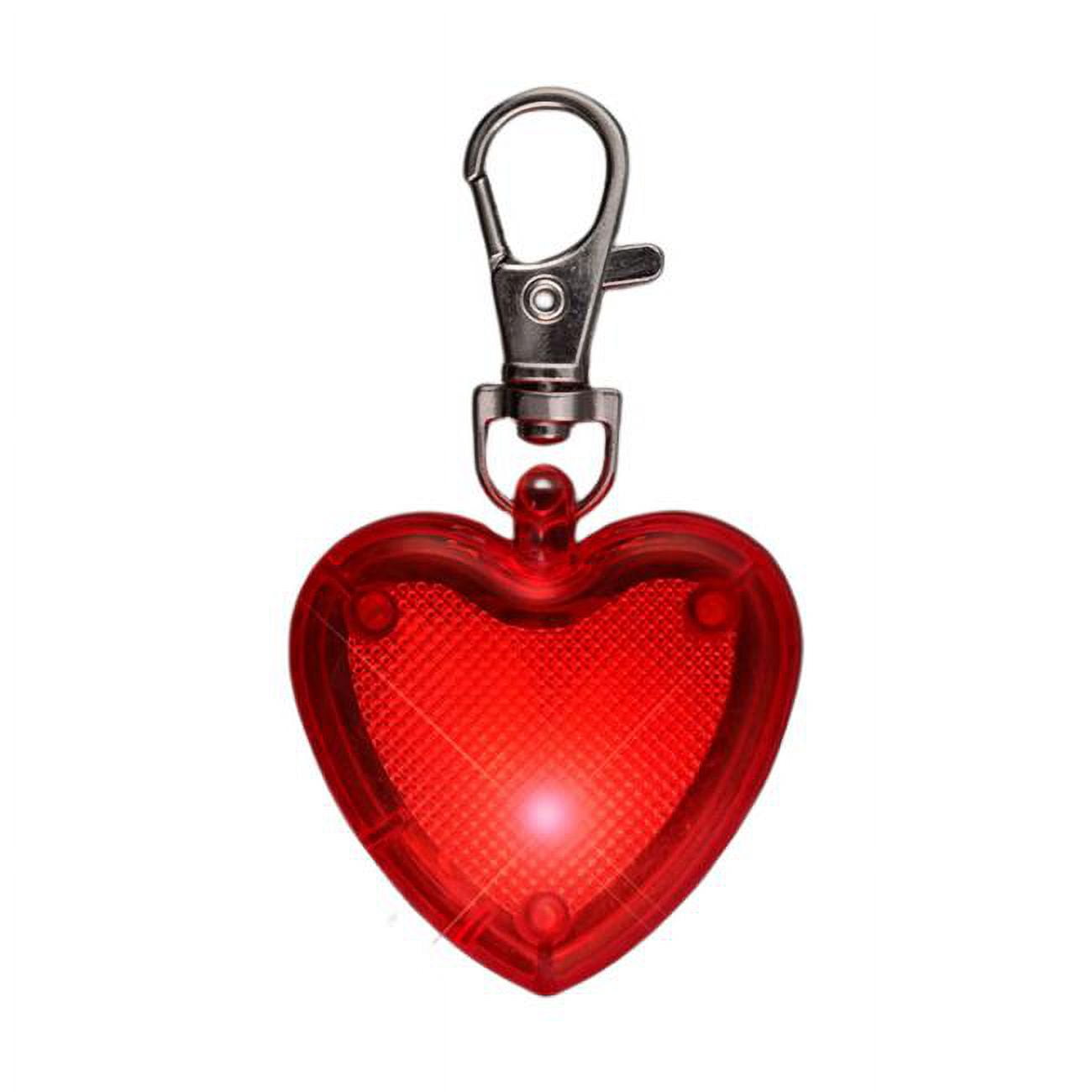 HPSEKSFB-RD Flashlight Blinkers Heart Personal Safety Emergency Keychain Set, Red