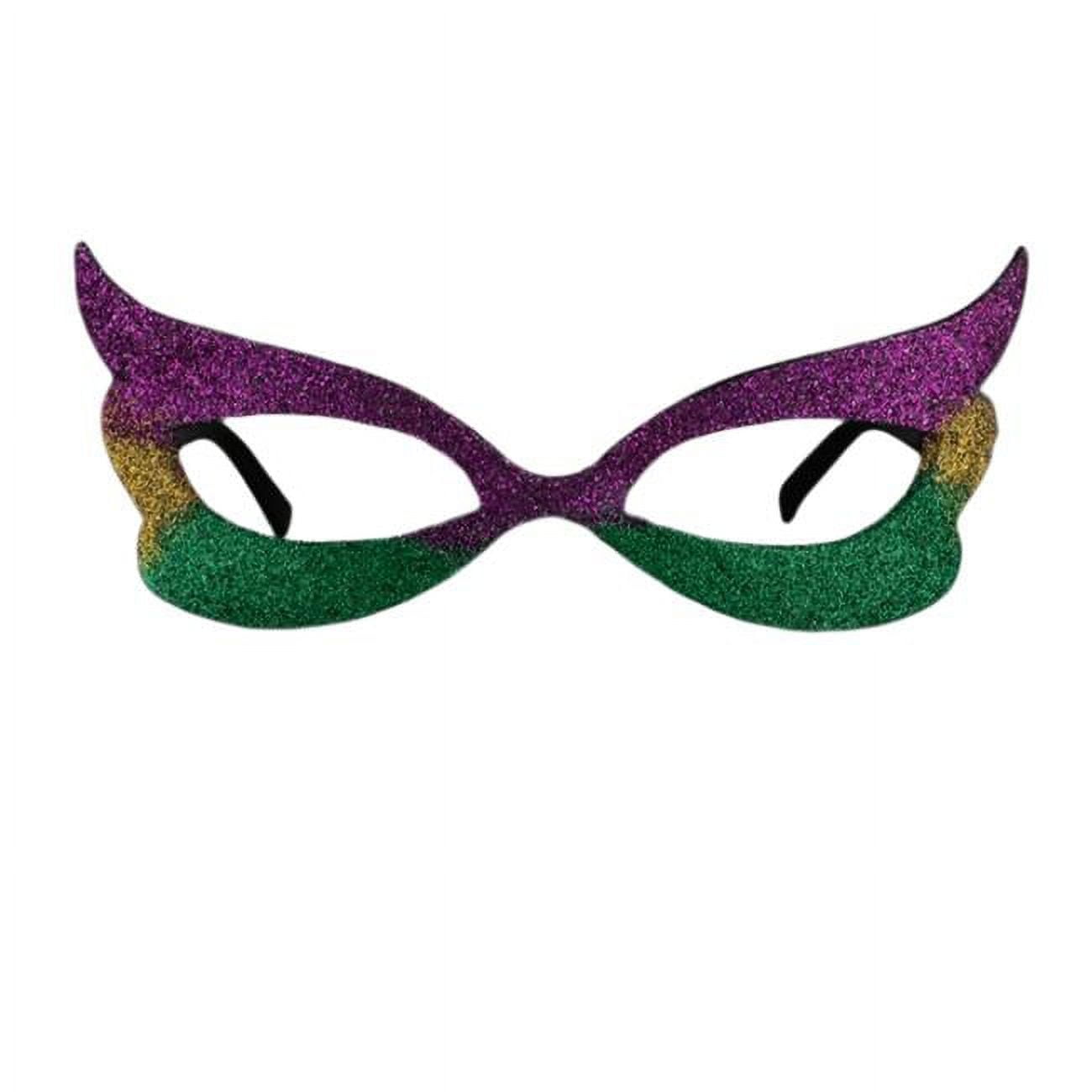 Picture of Blinkee SGEMFMGNO Sparkling Glitter Eyeglasses Mask for Mardi Gras   Orleans