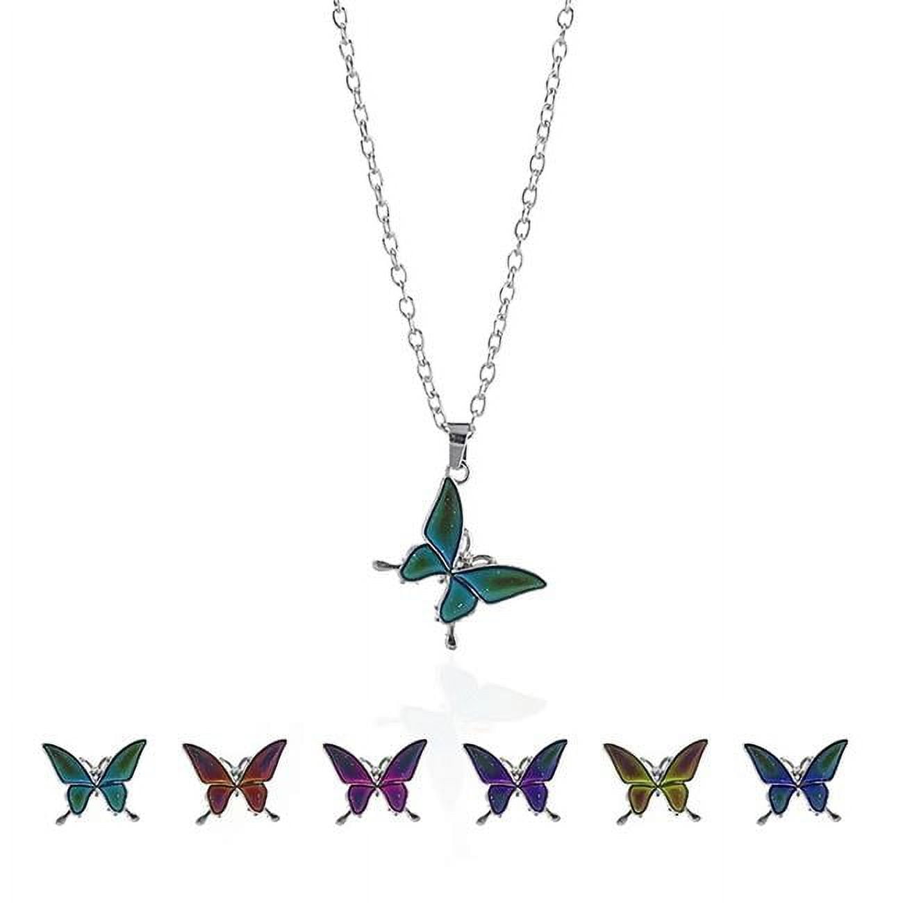 Picture of Blinkee MCBCPN-MLT Mood Changing Butterfly Charm Pendant Necklace