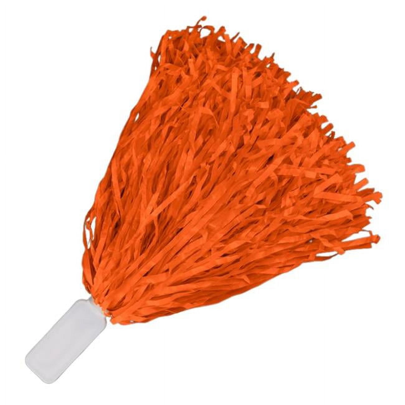 Non Light Up Short Handle Cheer Pom Poms, Orange