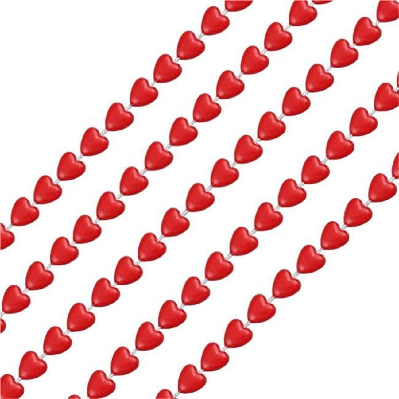 Picture of Blinkee UMLHOB-RD Unlit Mini Love Heart Opaque Bead Necklace - 12 Piece