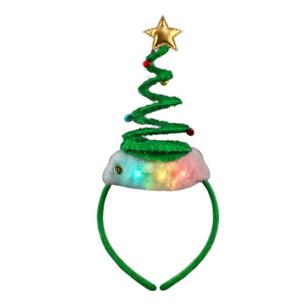 Picture of Blinkee LUTSSH-GS Light Up Tree Silly Springy Headband with Golden Star&#44; Green
