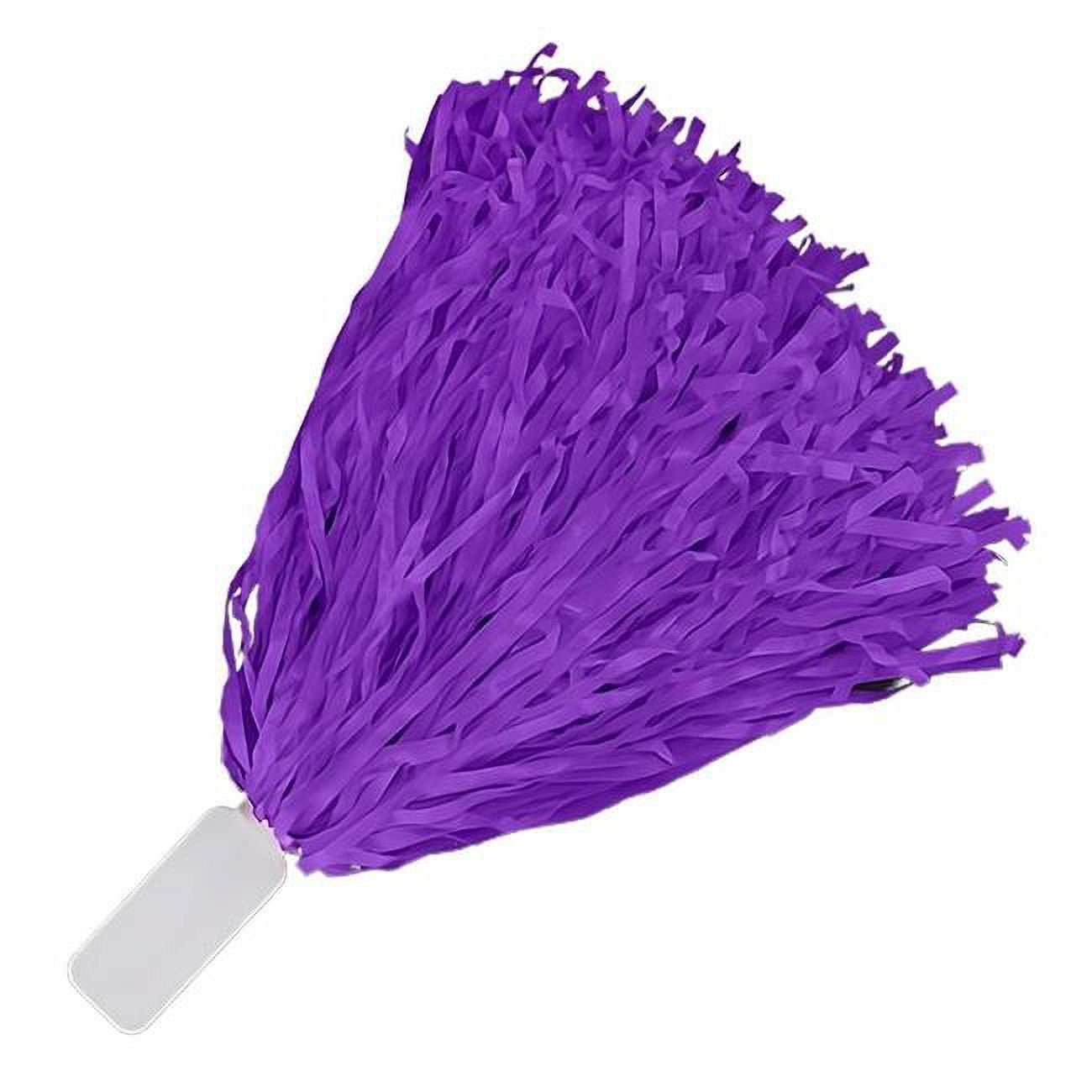 Non Light Up Short Handle Cheer Pom Poms, Purple
