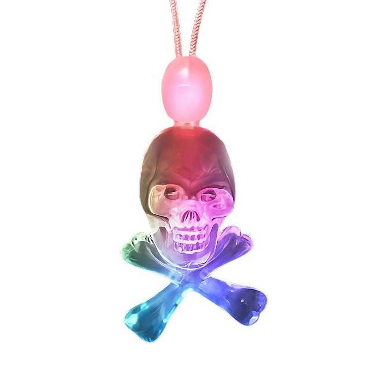 Picture of Blinkee LUAPSCCN Light Up Acrylic Pirate Skull & Crossbones Charm Necklace