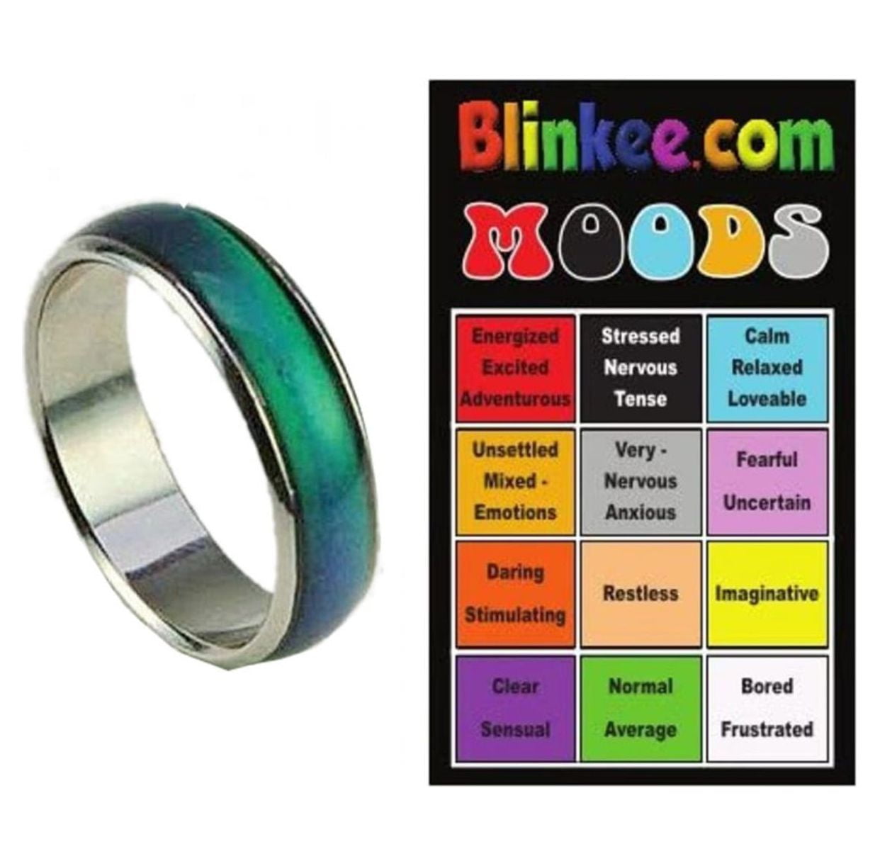 Free Almost Mood Ring with Color Chart, Multi Color