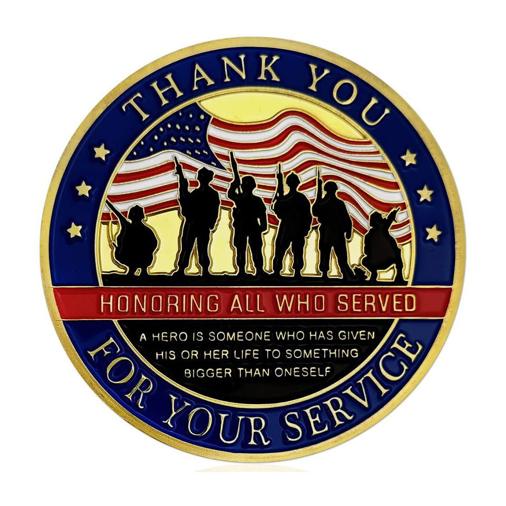Picture of Blinkee TYSHVPAC-GD Thank you for Your Service Honor the Veterans Gold Plated Appreciation Coin