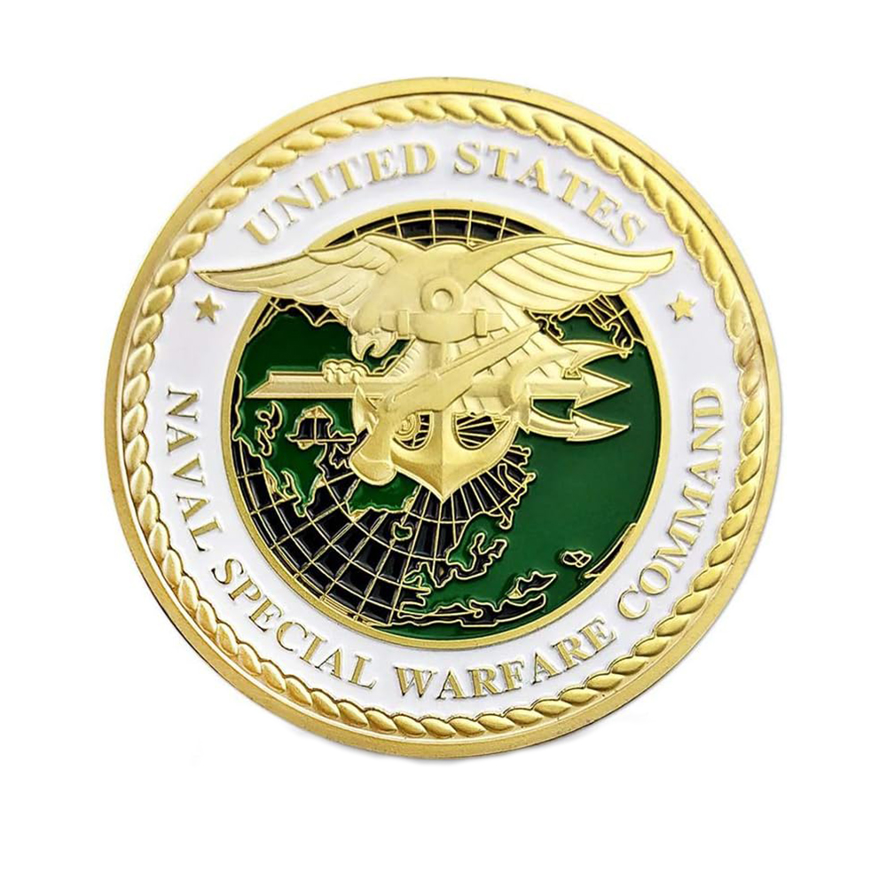 Picture of Blinkee USNSWCMC United States Naval Special Warfare Command Military Challenge Gold Plated Coin