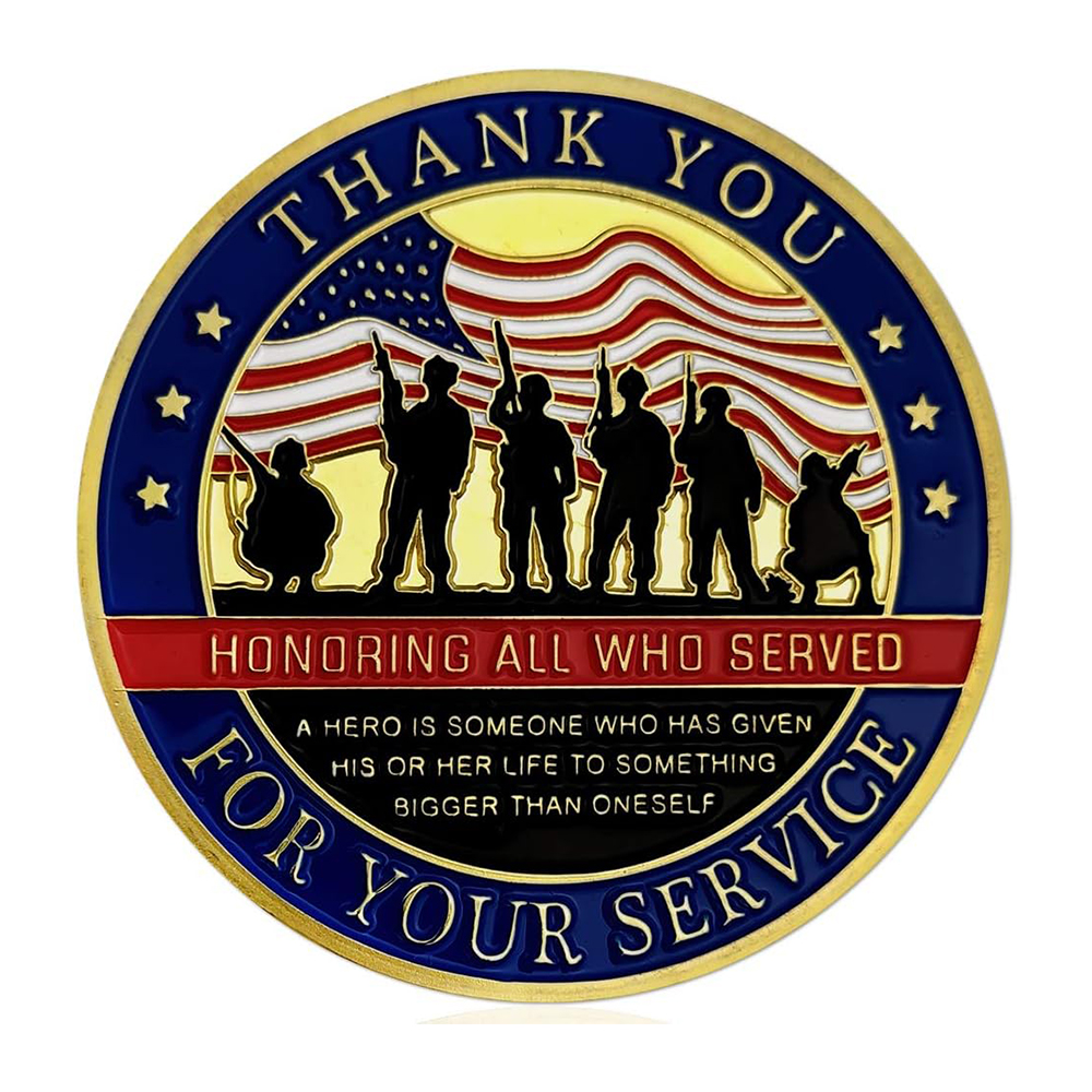 Picture of Blinkee TYSYMVAP Thank You for Your Service Military Veterans Appreciation Patriotic Challenge Coins