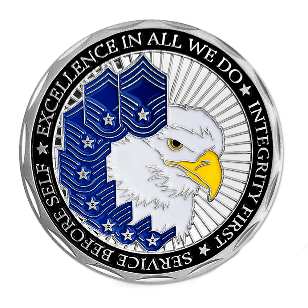 Picture of Blinkee TACUSAPCPC-SL The Airmans Creed United States Air Force Patriotic Challenge Silver Plated Eagle Coin