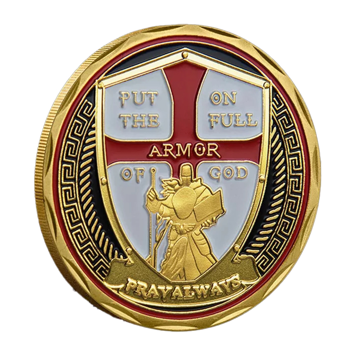 Picture of Blinkee PWAGCGPC-WRR Warrior Edition Put on the Whole Armor of God Christian God Plated Coin