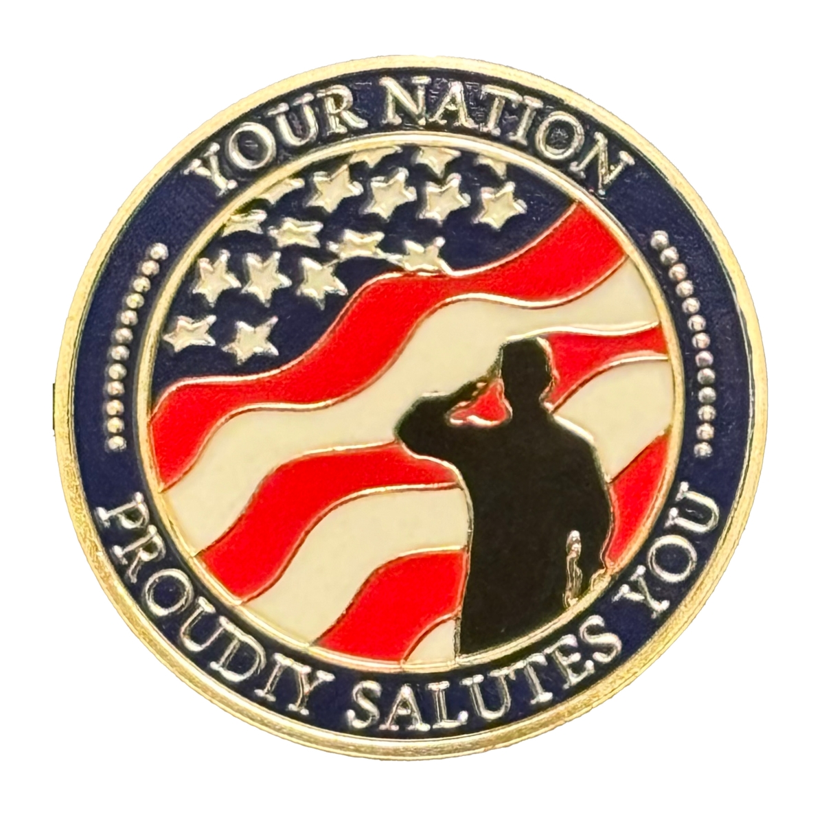 Picture of Blinkee YNPSYVC-GD Your Nation Proudly Salutes You Veterans Commemorative Gold Plated Coin