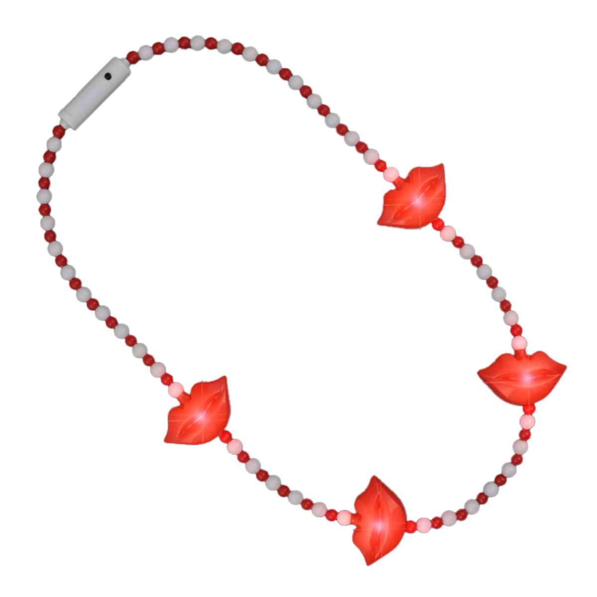Picture of Blinkee LKRLLUB-RD LED Kissy Red Lips Light Up Beaded Necklace