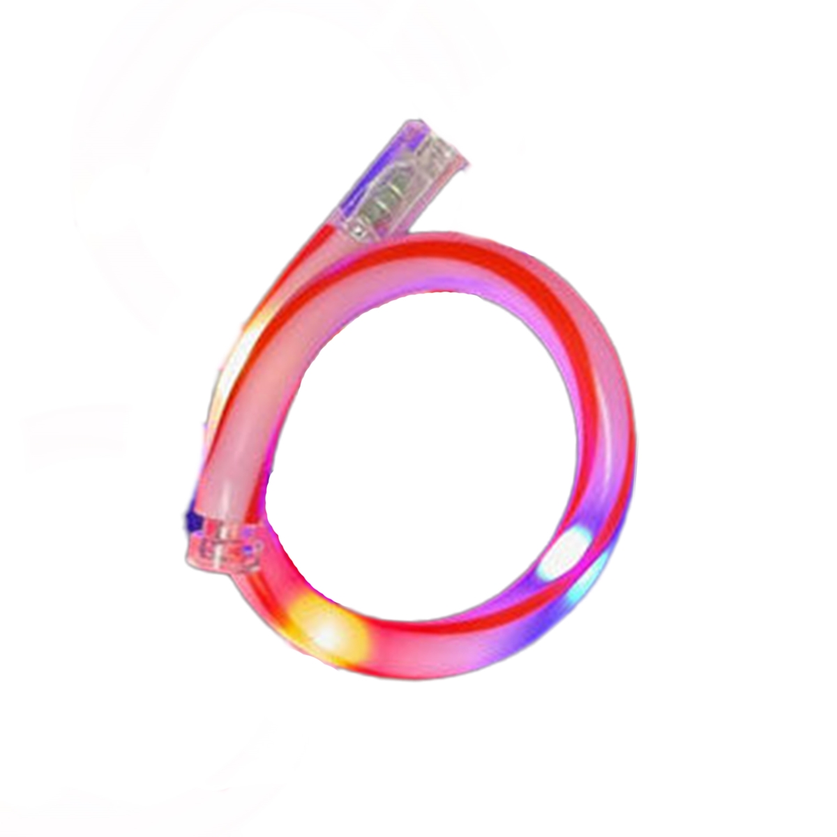 LUCCCCTB-MLT Light Up Christmas Candy Cane Tube Bracelet with LED - Multi Color