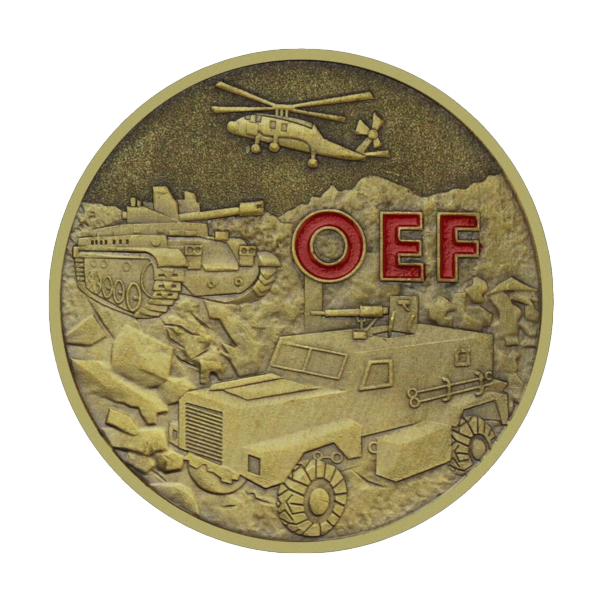 Picture of Blinkee OEFCVCPC-GD OEF Operation Enduring Freedom Combat Veteran Commemorative Gold Plated Coin