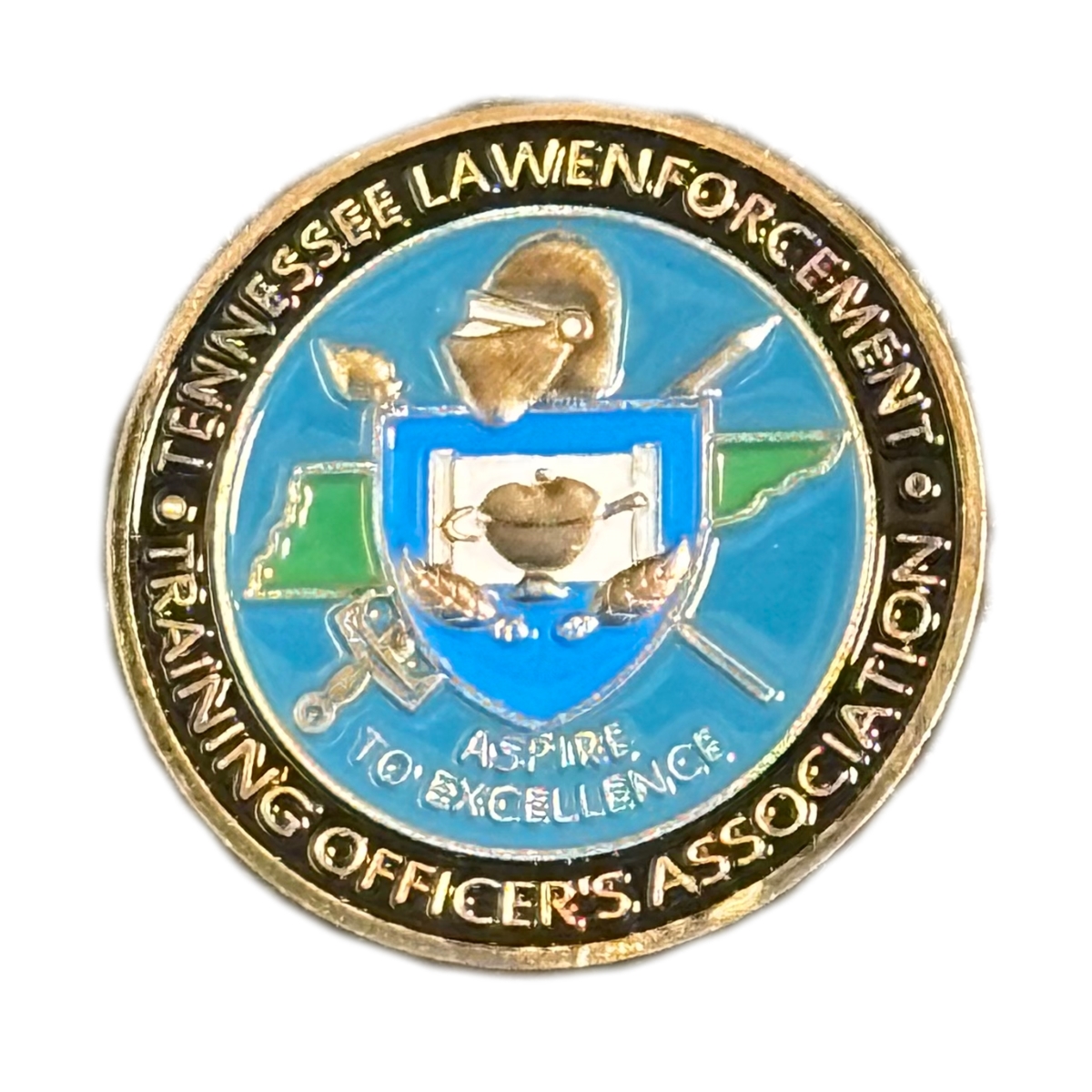 Picture of Blinkee TLETOAPC-GD Tennessee Law Enforcement Training Officers Association Gold Plated Coin