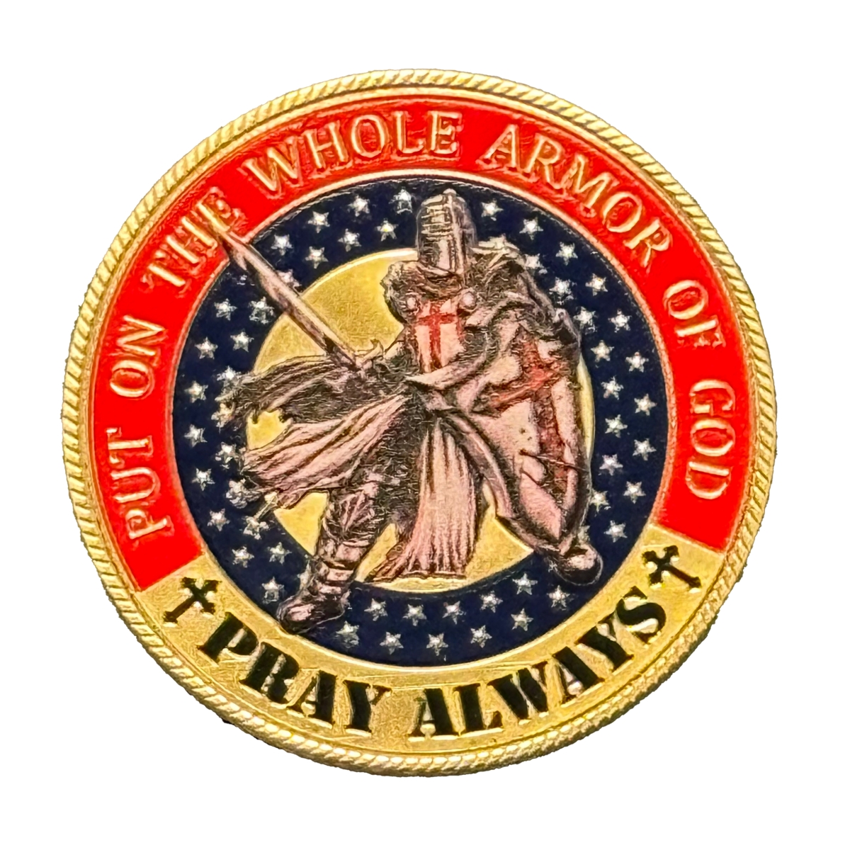 Picture of Blinkee PWAGCGPC-VIC Victory Edition Put on the Whole Armor of God Christian God Plated Coin