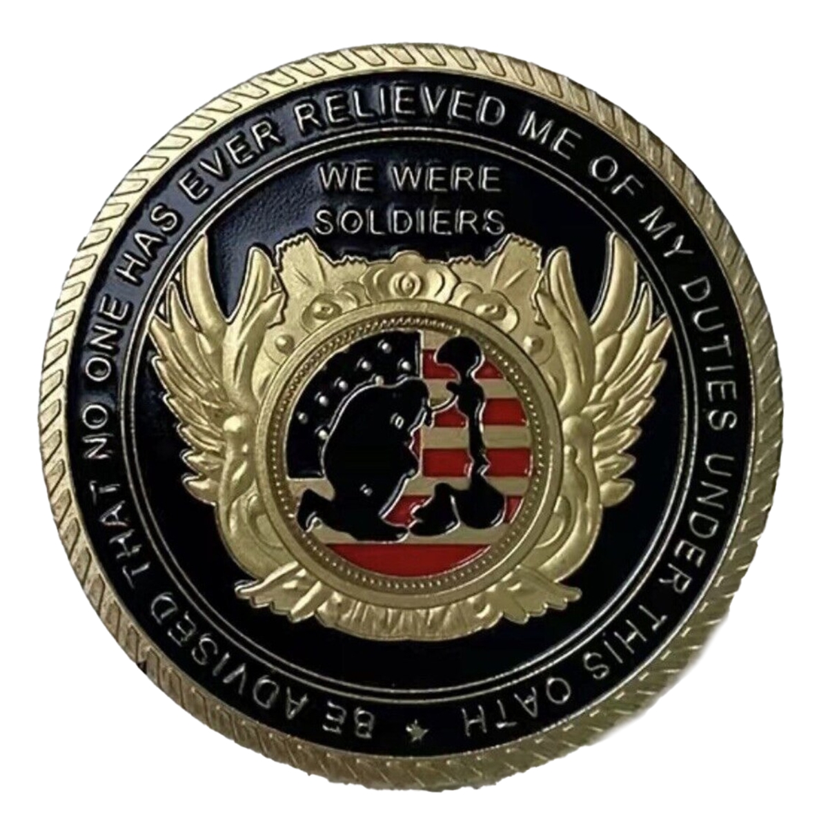 Picture of Blinkee USVMCSOC-GD US Veteran Military Challenge Soldiers Oath Commemorative Gold Plated Coin
